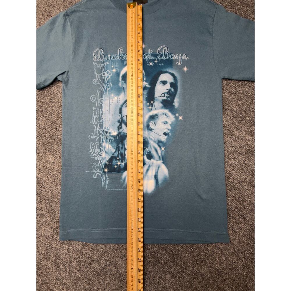 NEW- Vintage 2001 Backstreet Boys Black & Blue World Tour Graphic T-Shirt Blue S - Picture 6 of 9
